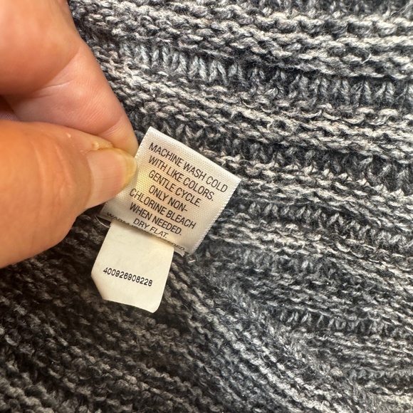 Apt 9 Cardigan Wonens Petite Size Small Grey Heathered Knit Waterfall Open - Picture 4 of 7